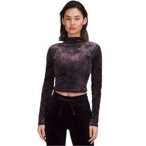 LULULEMON All Aligned Cropped Velour Top Size 4